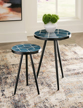 Bay Furniture Gallery - Ashley Furniture - Clairbelle Accent Table (Set of 2) - Accent Table (Set of 2) / Teal - A4000523